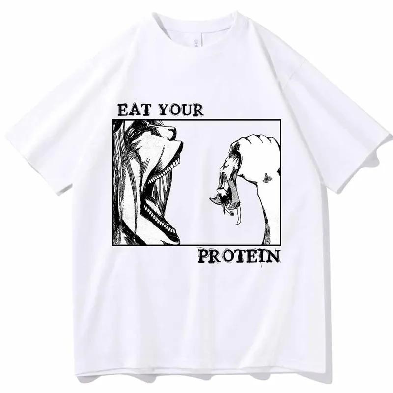 Camiseta de Anime Japonés Ataque a los Titanes para Hombre Shingeki No Kyojin Camiseta Manga Estampado Gráfico Camisetas para Niño Ropa de Calle Unisex