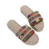 Plus-Size Ethnic Style Women's Thick-Soled Peep-Toe Rope Slippers In Candy Colors (2024)