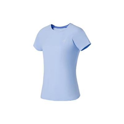 Li Ning Trainingsserie Einfarbig Rundhals Pullover Kurzarm T-Shirt Damen Tops Schneeblau ATSSA12-3