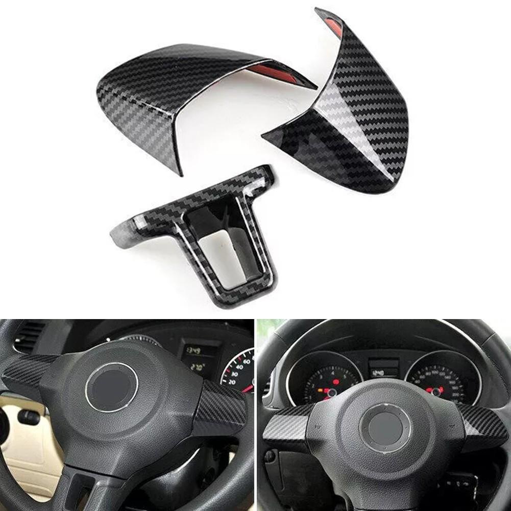 Carbon Texture Steering Wheel Panel Cover Trim Steering Wheel Trim