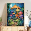 5d DIY Diamond Painting Cross Stitch Colorful Mushroom House Diamond Embroidery Mosaic Full Round Drill Home Decor
