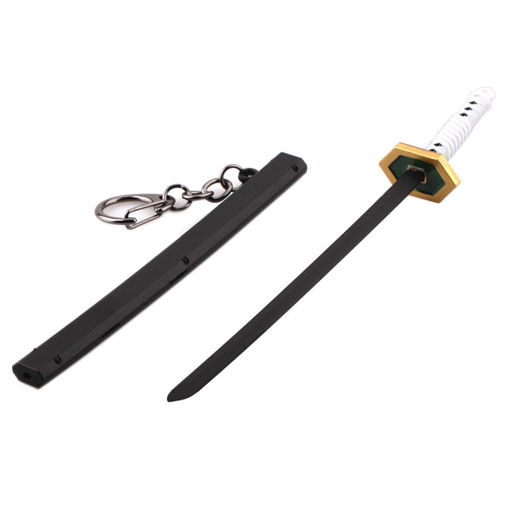Anime Sword Shape Keychain Cartoon Blade of Ghost Keyring Model Cosplay Jewelry Accessories