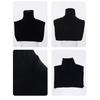 Faux Turtleneck Detachable Collar Solid Color Striped Half Top Mock Blouse Collar for Women and Men Stylish Layering
