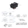 Small  12V/40A Motor Direction Switch with Self Resetting Feature Motor Reversal Switch Plastic for enhances Stability