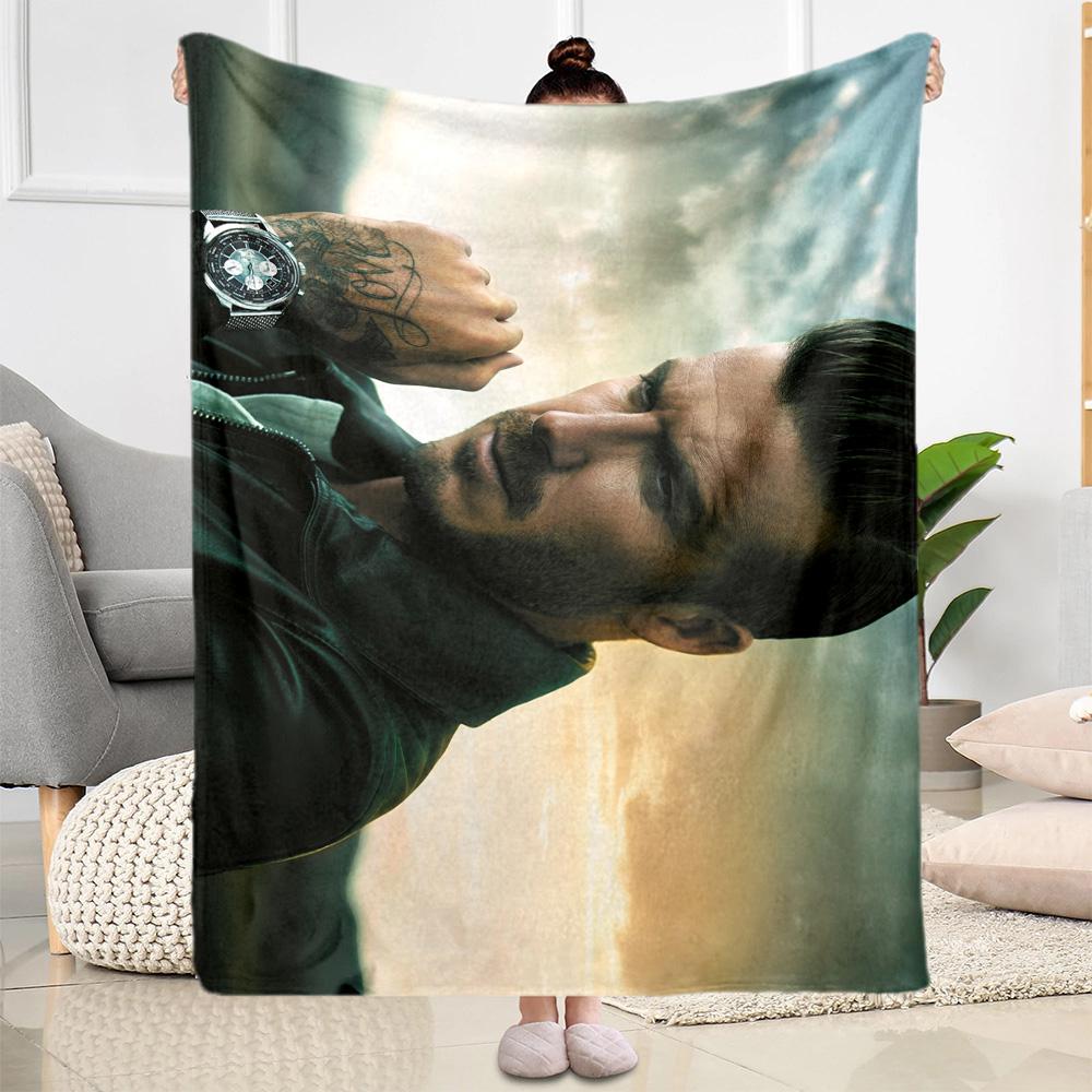 David Beckham's Torso Blanket Durable Comfort Great for Office Chair Bedding Seaside Four Seasons Universal Modern