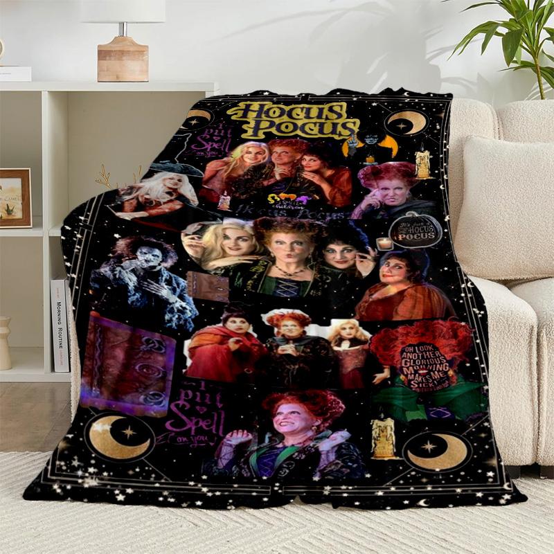 1PC Halloween witches Flannel Blanket Gift, Suitable for Both Men And Women, Soft Ideal for Beds And Sofa, Birthday Or Christmas Gift