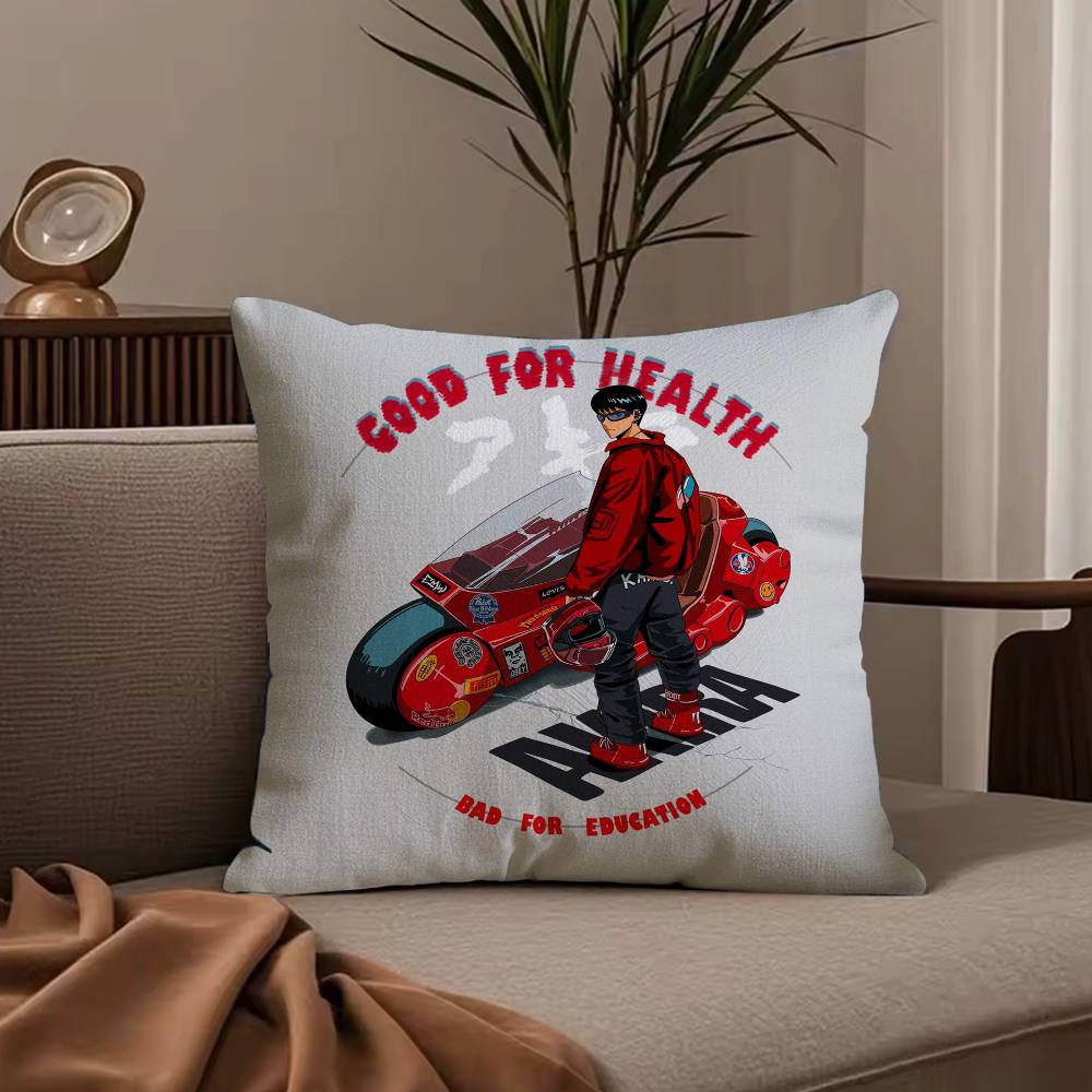 Anime Manga A-Akira Pillow Case Anti-dustmite Pillowcase Invisible zipper silky short plush Sofa cushion cover