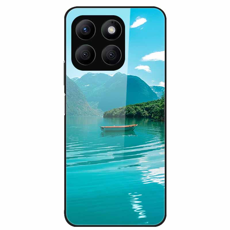For Honor X8C Case Tempered Glass Hard PC Back Shell for Honor X8C 4G Phone Cases Bumper Covers for HonorX8C X 8C Fashion Shells