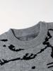 Men's Cute Cat Print Knit Pullover - Stylish Fall/Winter Round Neck Sweater