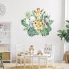1PC Cartoon Lion Elephant Zebra Giraffe Smiling Face Wall Sticker for Room Bedroom Home Decoration Wall Decal