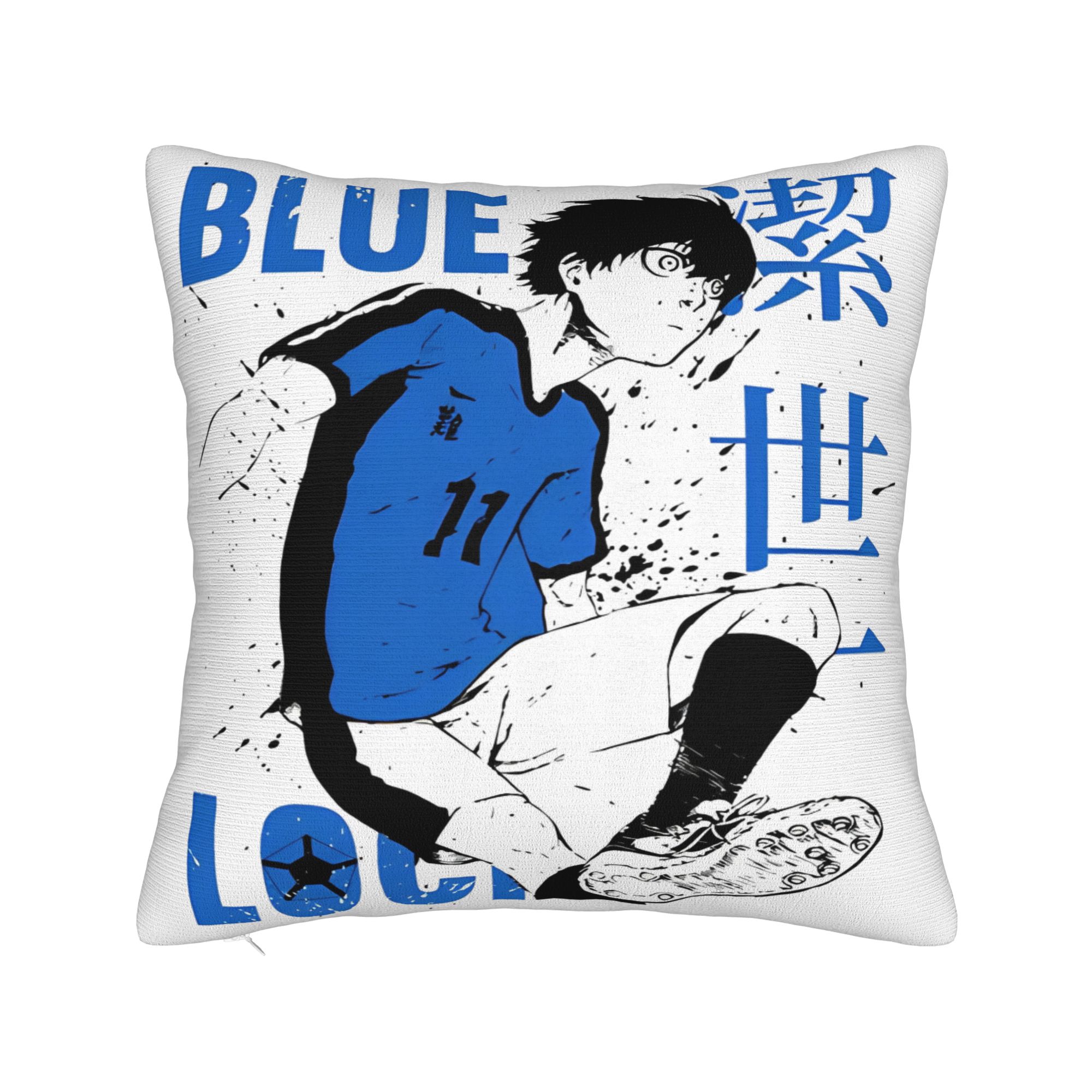 Decorative Pillowcases Blue Lock Manga Football (3) Accessories Seater  Throw Pillow Case Cover Square Multi-Size 12x12Inch
