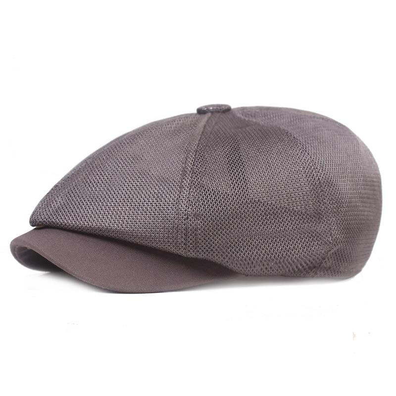 Bavlněný baret Pánská malířská čepice Newsboy čepice Klobouk Rybí kost Osmihranný klobouk