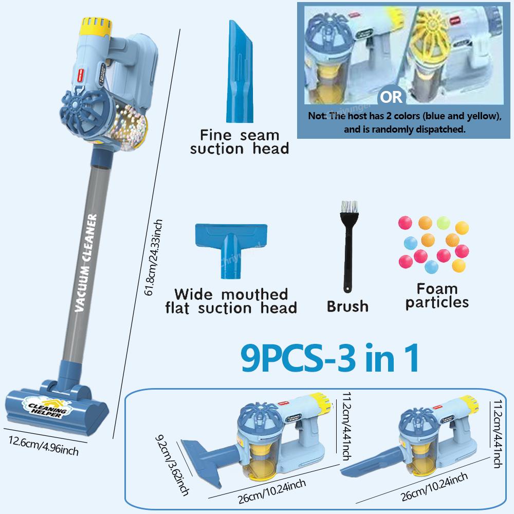 Kids Vacuum Cleaner Toy Realistic Pretend Play for Toddlers To Learn Cleaning Housekeeping Educational Toys for Boys Girls Gifts