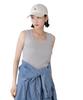 Nano Universe Square Crew Neck Rib Knit Tank Size F Women's 2-Way & Top, Gray, 020, 673-5222312