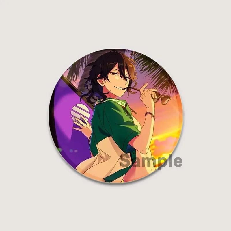 32/44/58mm Anime Ensemble Stars Pins Cartoon Characters Rei Sakuma Badge Handmade Brooches Breastpin for Backpack Clothes Gift Accessory
