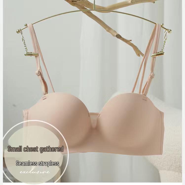 Hot Selling Strapless Push-Up Bra for Small Bust - Wire-Free, Lift & Shape, Anti-Slip, Beautiful Back Design