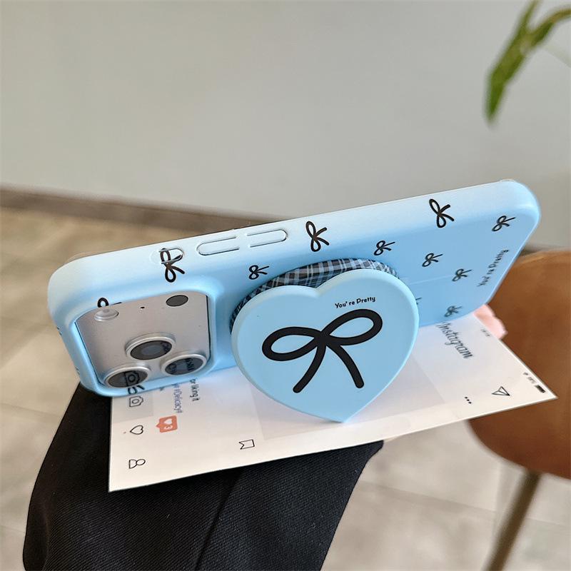 

Korean Style Magnetic Bow Stand for iPhone 17/16 Pro Max/15 Pro Case - Premium Feel 17