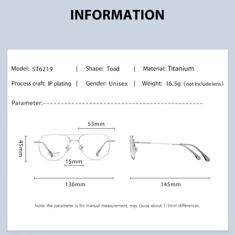 VICKY Titan Myopie Astigmatismus Brillenrahmen Unisex Pilot Korrektionsbrillen Herren Blaulichtfilter Lesebrillen ST6219