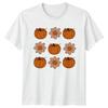 Retro Pumpkins And Flowers TShirt Retro Floral Autumn Gift For Him And Her