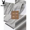 PLAYBOY Men's Pure Cotton Straight-Leg Casual Trousers