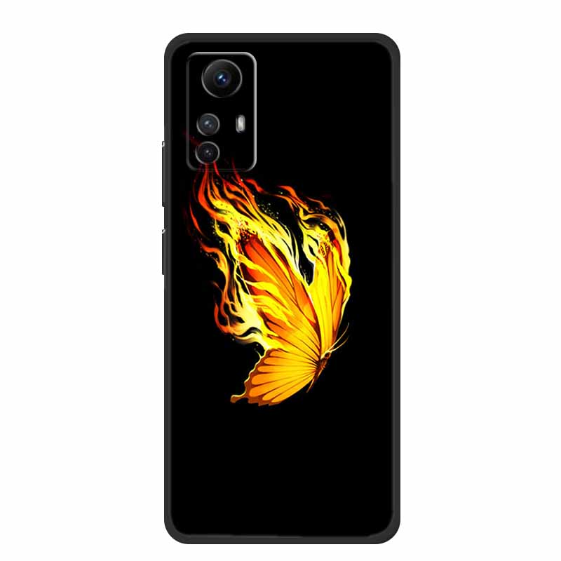 For Xiaomi Redmi Note 12S Case Cool Animals Soft Silicone TPU Phone Case for Redmi Note12S Luminous Butterfly Shockproof Fundas