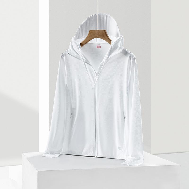 Summer new ice silk sunscreen clothing women's removable large brim UV protection fishing clothing men's sunscreen clothing