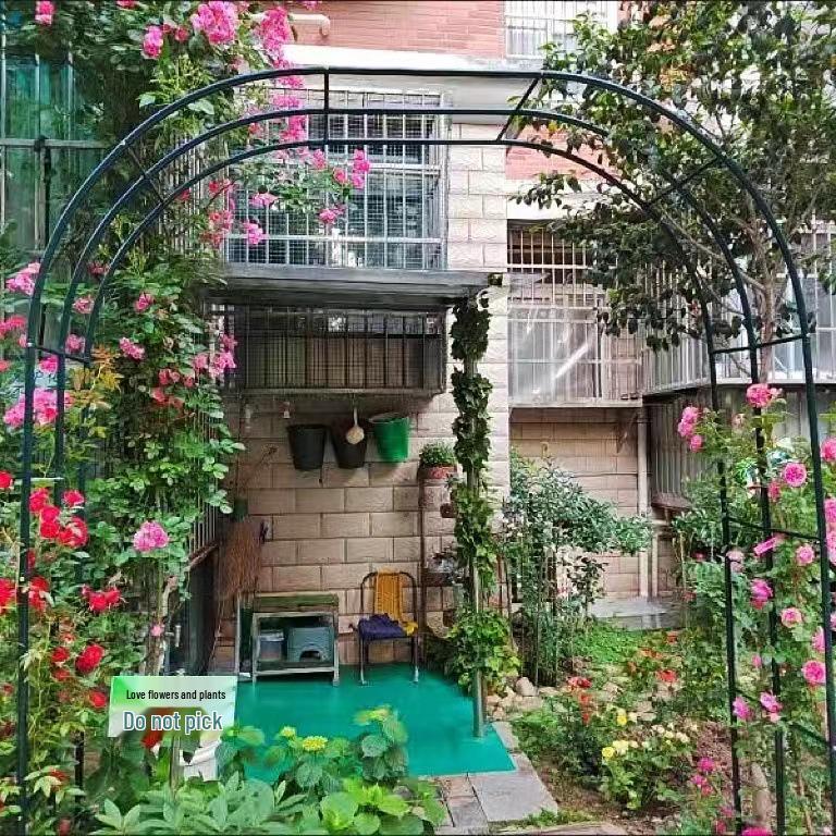 Rust-Proof Arch Trellis: Reinforced Climbing Vine Stand for Indoor/Outdoor Gardens and Courtyards.