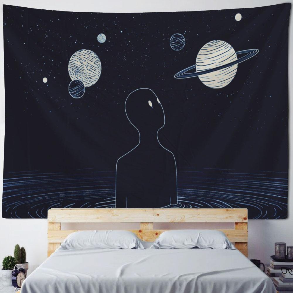 Psychedelic Scene Tapestry Meditation Buddha Chakra Wall Hanging Boho Hippie Witchcraft TAPIZ Sci-Fi Skull Art Room Home Decor