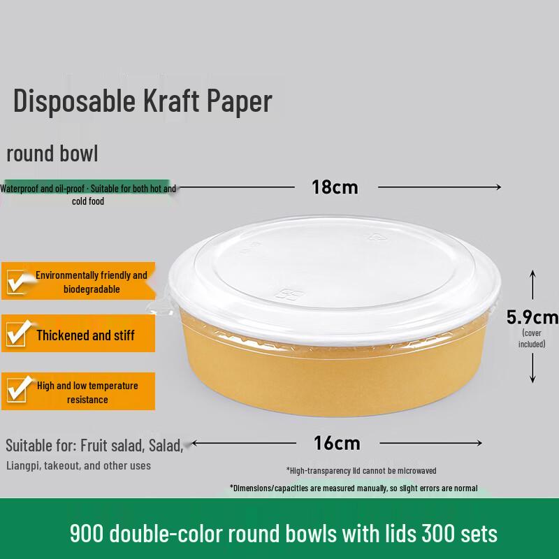 

Homeglen Disposable Kraft Paper Salad & Meal Bowls