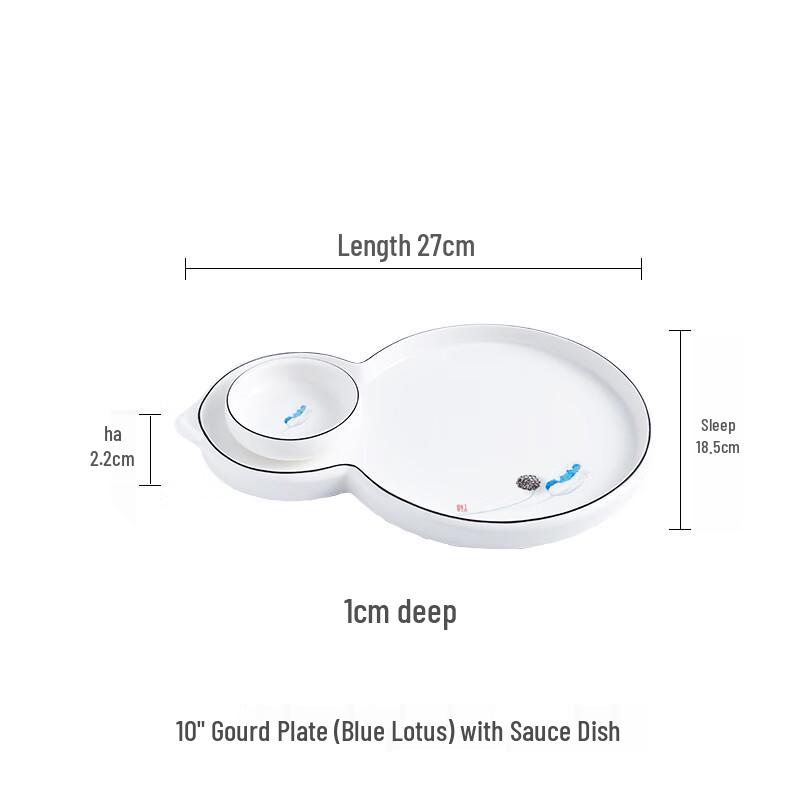 Nordic Ceramic Irregular Cold Dish & Dumpling Plate with Dipping Dish