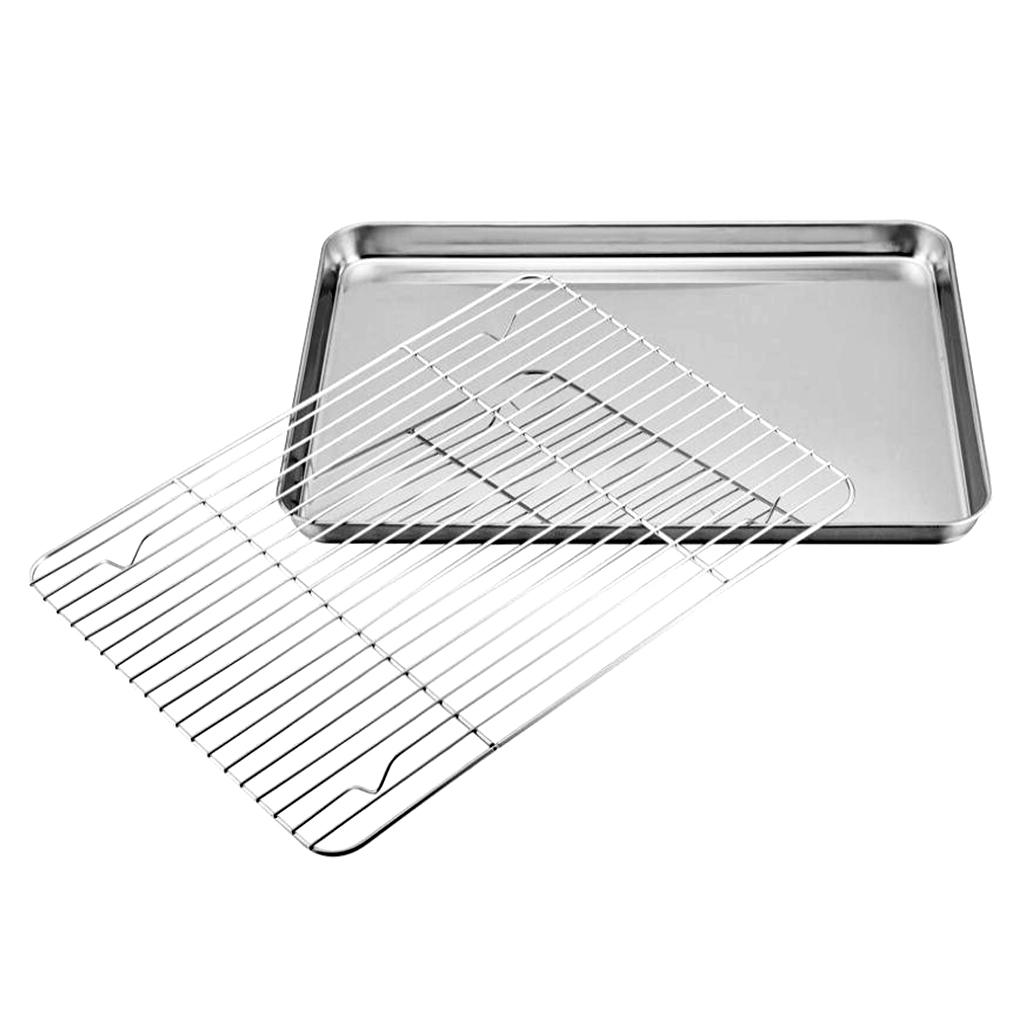 Rack Tray Set Stainless Cooling Rack Non-Stick Cake Kitchen Cupcake Baking Tool