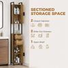 Freestanding Bathroom Cabinet, Tall Bathroom Storage Cabinet with Drawers and Shelves, Linen Storage, Brown