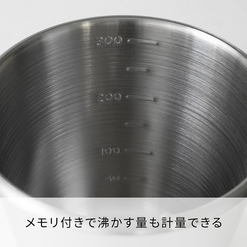 HARIO V60 Metal Stacking Mug 300ml Silver O-VSM-30-HSV