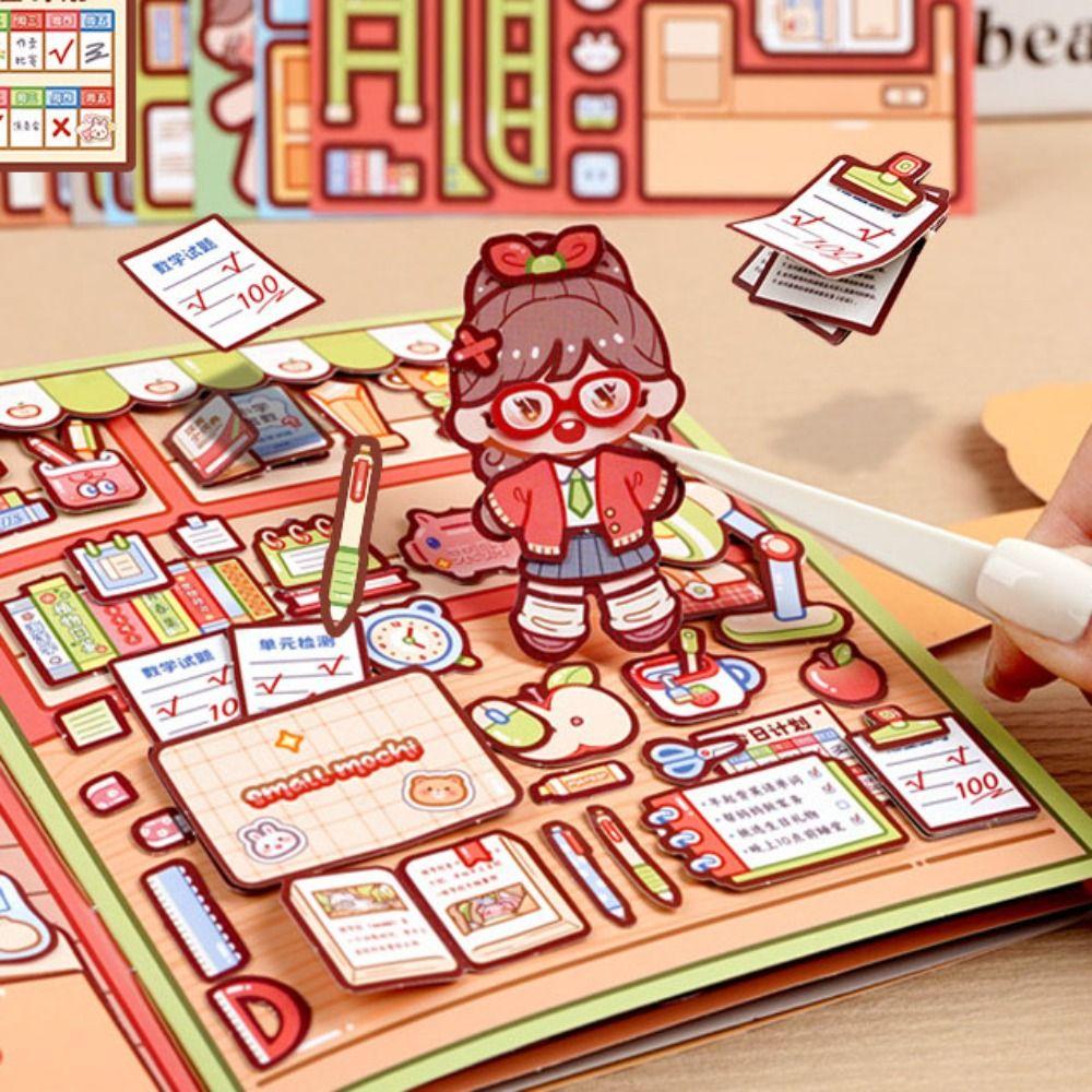 Sticker Book Telado Busy Book Paper DIY Scene Material Sticker Handmade Quiet book  Girls