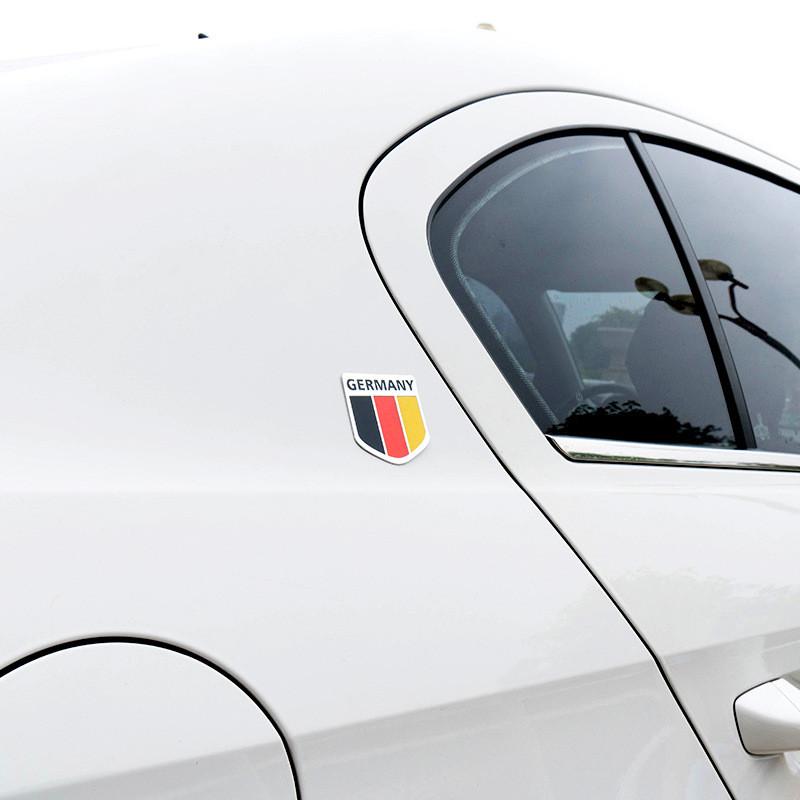 1Pc 3D Metal Germany German National Flag Badge Car Front Grill Grille Emblem Sticker Racing Sports Decal