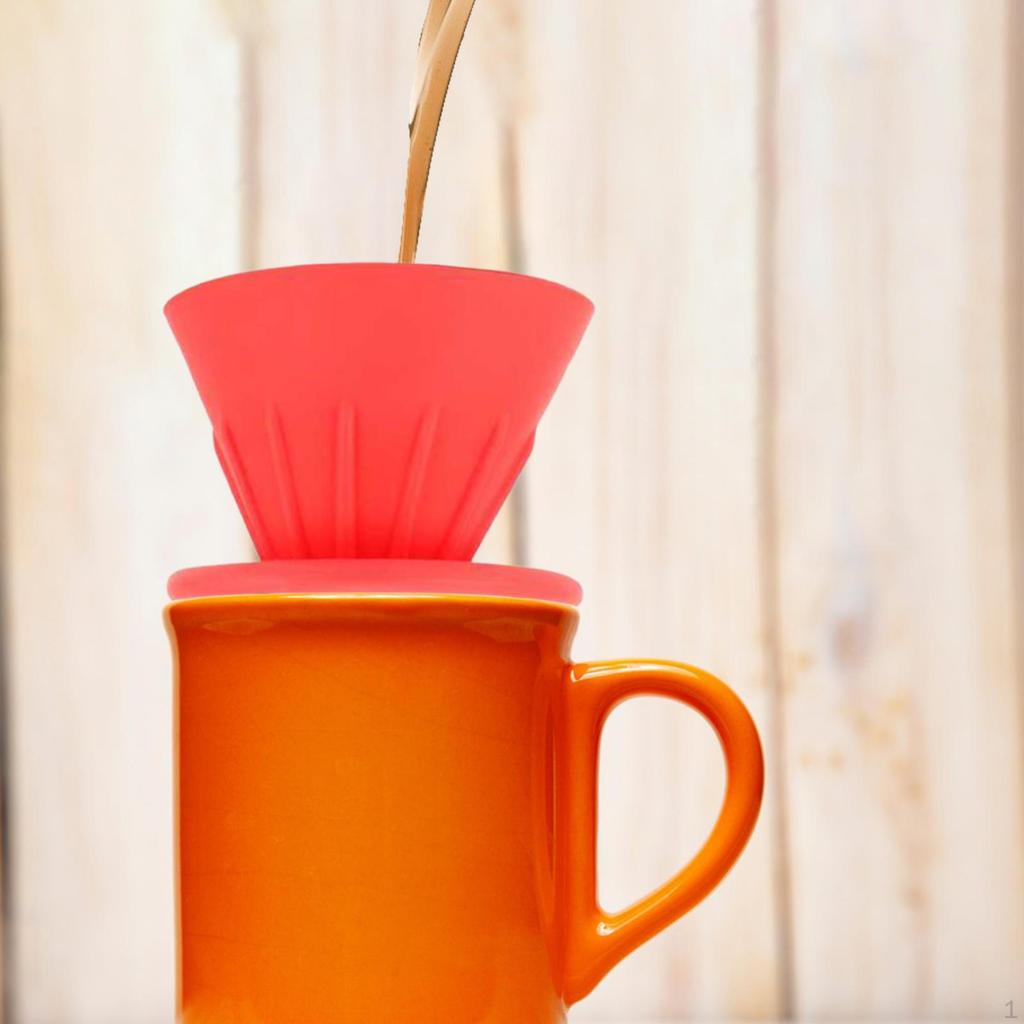 Coffee Cup, Pour Over Maker, Pedal Shape Removable Paperless, Easy to Clean Cone Brewer,