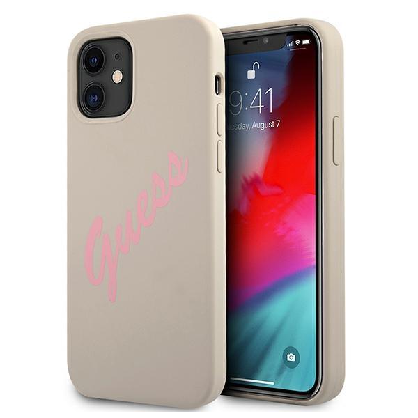 Guess Guhcp12Slsvsgp Iphone 12 Mini5,4 Szaro Różowy/Grey Pink Hardcase Silicone Vintage