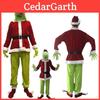 Polyester Grinch Kostüm Anzug Mit Hut Jacke Gürtel Handschuhe Hose Fußabdeckung