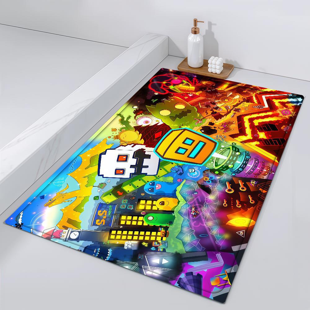 

Door Mat Rhythm Bedside Entrance Dash Bath Floor Decoration Corridor Door Mat G-Geometry Carpet Living Game Room Balcony 40cm x 60cm