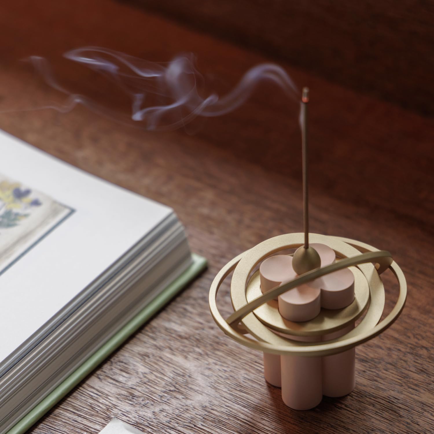 

NANCHOW Звездное кольцо Благовония Палочки Подарок Ручная работа Латунная подставка для палочек благовоний 10 Агарвуд Изысканный и красивый подарок Подарок Набор цветов Минань, Милый, розовый