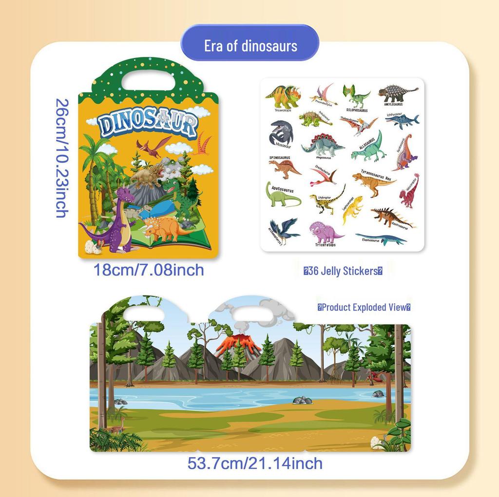 Silicone Jelly Stickers Quiet Book: DIY Educational Handmade Children's Sticker Book