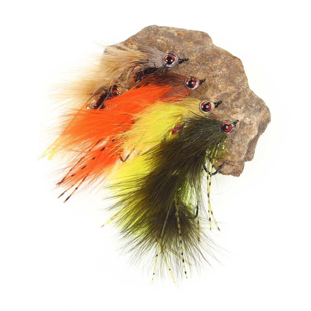 1/4pcs 3D Lifelike Eyes Transparent Fish Mask Articulated Fish Streamers Fly Artificial Bait Fish Pike Muskie Bass Trout Fishing