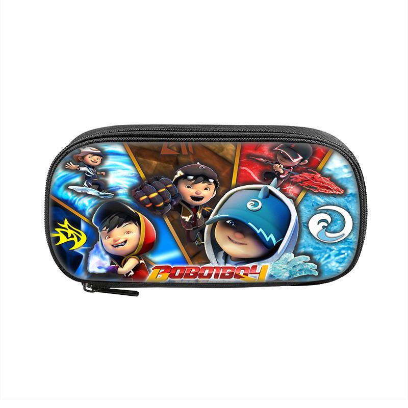 Boboiboy Pencil Case For Kids Nylon Storage Bag With Cartoon Design