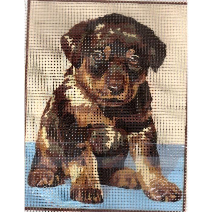 Kit Canevas - Pénélope - Beauceron - 14 x 18 cm - Toile imprimée - Aiguille et fil inclus
