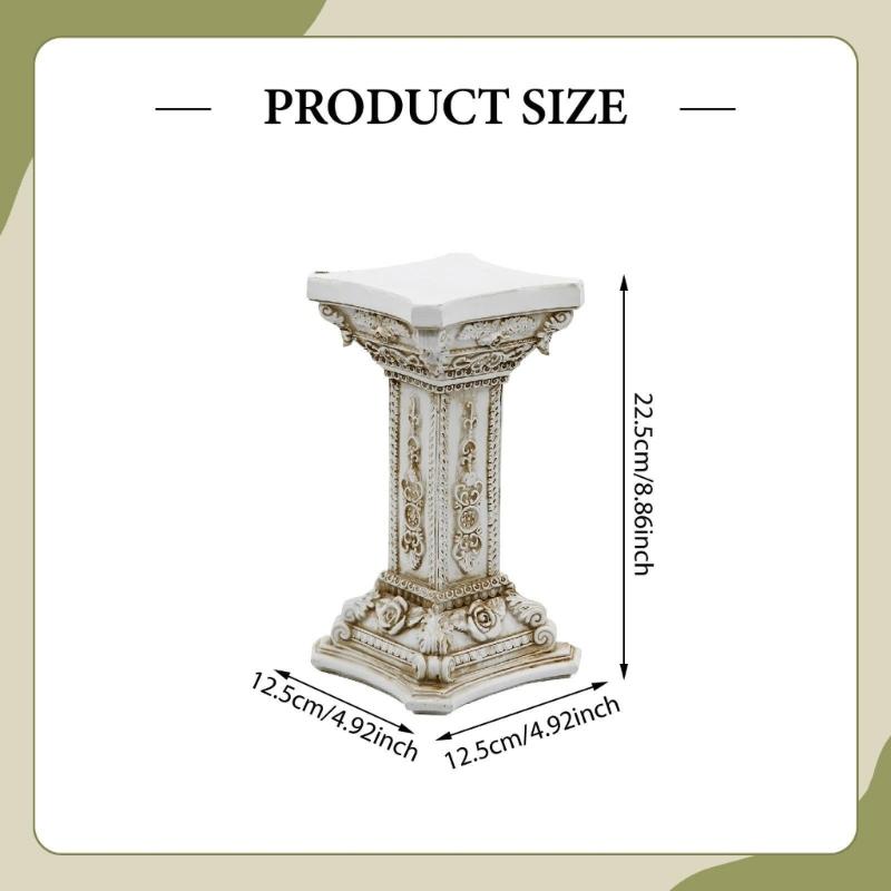 Roman Pillar Garden Statues Resin Roman Column Figurines Display Pedestal Stand Sculptures Garden Outdoor Indoor Decors