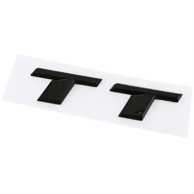 

3d ABS Chrome Black TT Logo Letters Car Trunk Emblem Badge Decal For TT RS MK1 8N 8J MK3 8S MK2 TT Sticker Accessories чорний