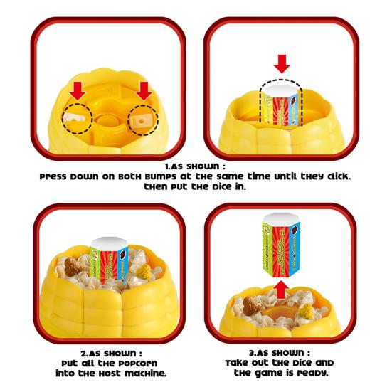 Popcorn Game Board for Family Night Fun Party Game for Adults