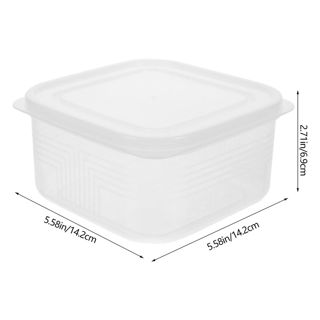 Reusable Food Storage Container with Lid Fresh Keeping Box for Sandwiches Snacks Fruits Salads Bento Holder Lunch Box Portable