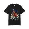 Mic Drop Microphone Music Graphic T-Shirt Black Front Print Comfort Colors 1717