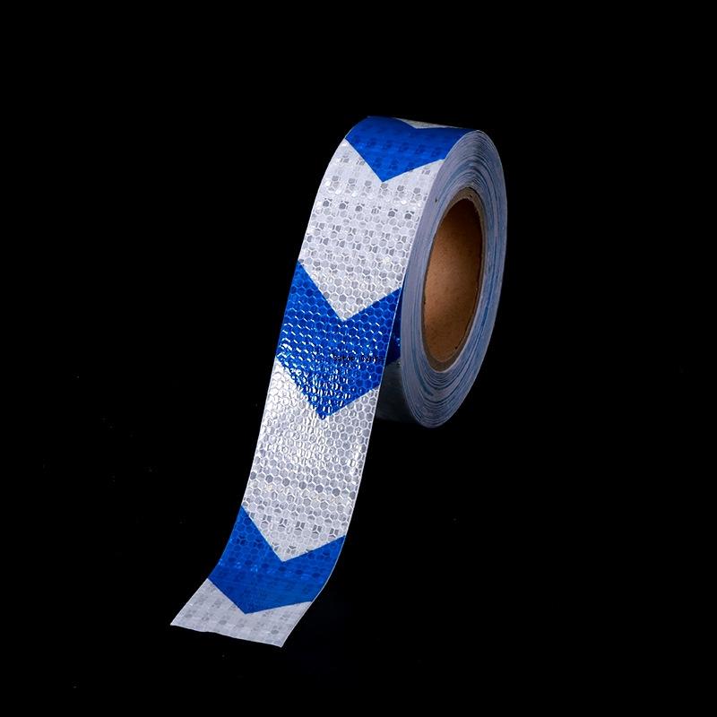 Arrow Reflective Stickers Blue-White 2inch*16FT Safety Tapes Self-Adhesive Conspicuity Warning Strips Reflectors Film For Trucks
